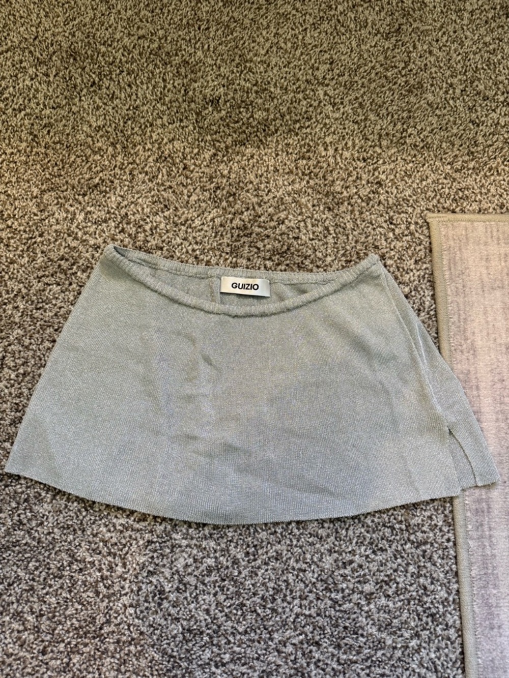 Guizio Light Gray Knit Mini Skirt
